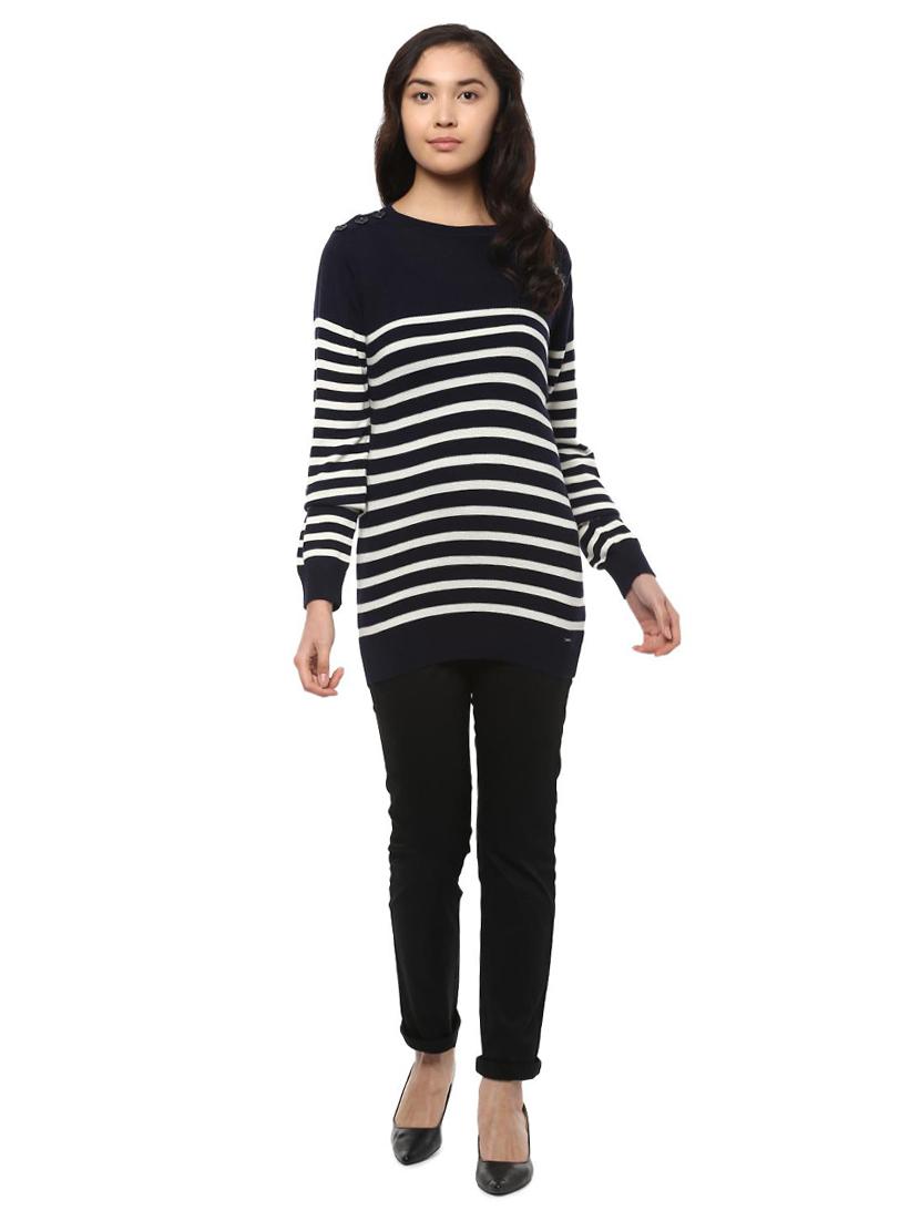 navy blue striped pullover - 14991941 - Zoom Image - 3