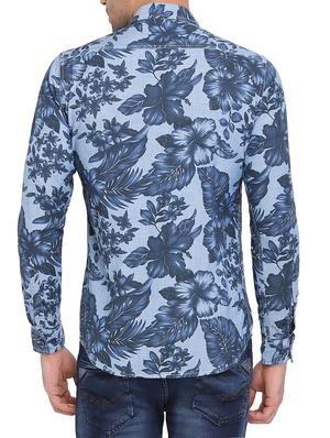 blue cotton casual shirt - 14994274 - Standard Image - 3