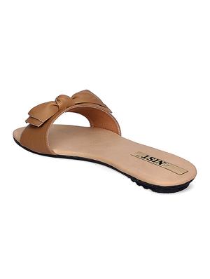 tan faux leather slides - 14996535 - Standard Image - 3