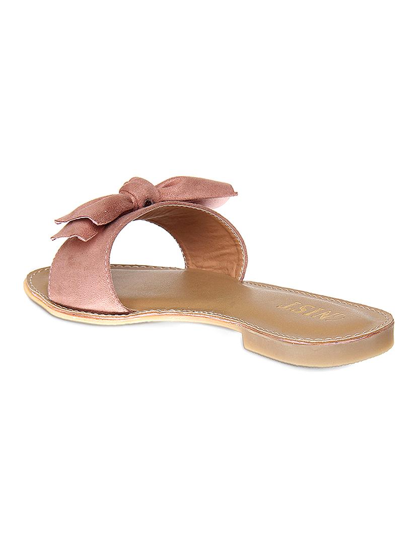 pink suede slides - 14996545 - Zoom Image - 3