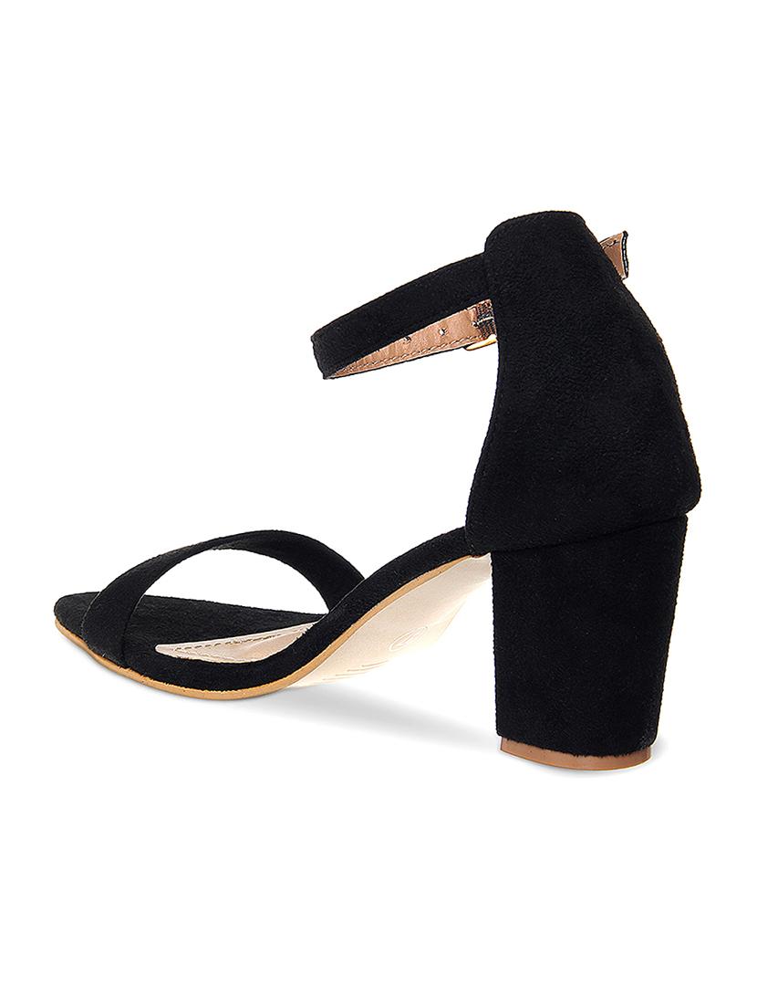 black suede ankle strap sandals - 14996591 - Zoom Image - 3