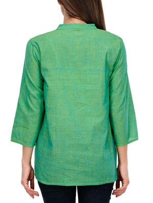 fuchsia designs green cotton straight kurti - 14999518 - Standard Image - 3