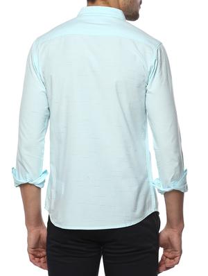 light blue cotton casual shirt - 15000773 - Standard Image - 3