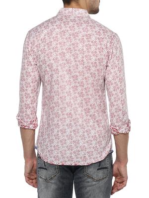 maroon cotton casual shirt - 15000984 - Standard Image - 3