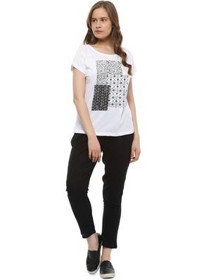 white printed tee - 15002174 - Standard Image - 3