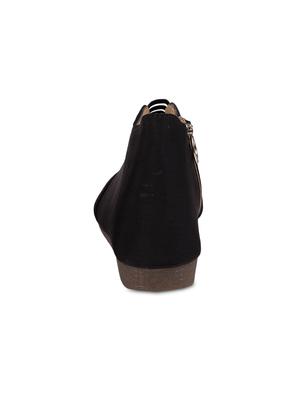 black faux leather ankle boot - 15004002 - Standard Image - 3