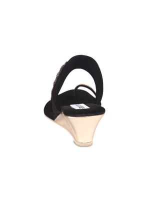 black one toe wedge - 15004036 - Standard Image - 3