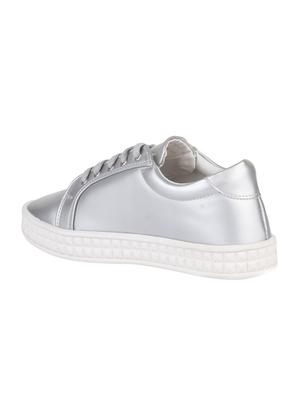 silver lace-up sneaker - 15004135 - Standard Image - 3