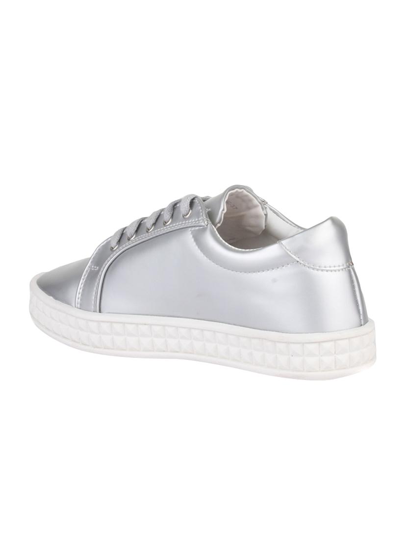 silver lace-up sneaker - 15004135 - Zoom Image - 3