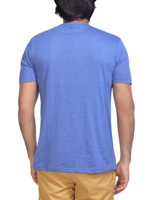 blue cotton chest print tshirt - 15004892 - Standard Image - 3