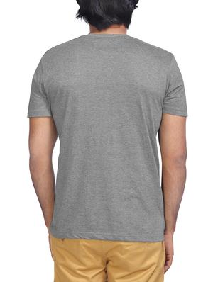 grey cotton chest print tshirt - 15004901 - Standard Image - 3