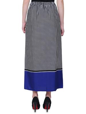 black crepe checkered maxi skirt - 15005186 - Standard Image - 3