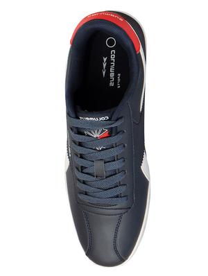 navy leatherette lace up sneaker - 15005665 - Standard Image - 3