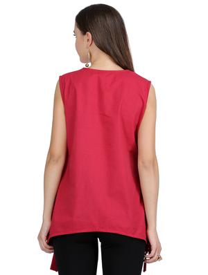 KAANCHIE NANGGIA maroon cotton top - 15006832 - Standard Image - 3