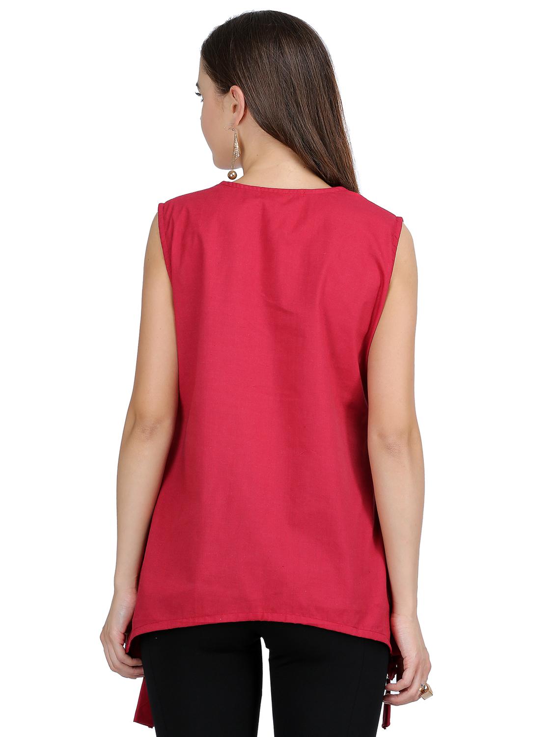 KAANCHIE NANGGIA maroon cotton top - 15006832 - Zoom Image - 3