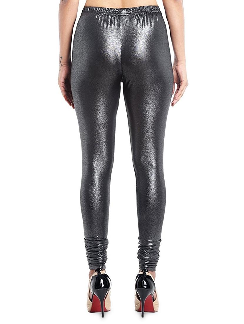 solid silver viscose legging - 15007004 - Zoom Image - 3