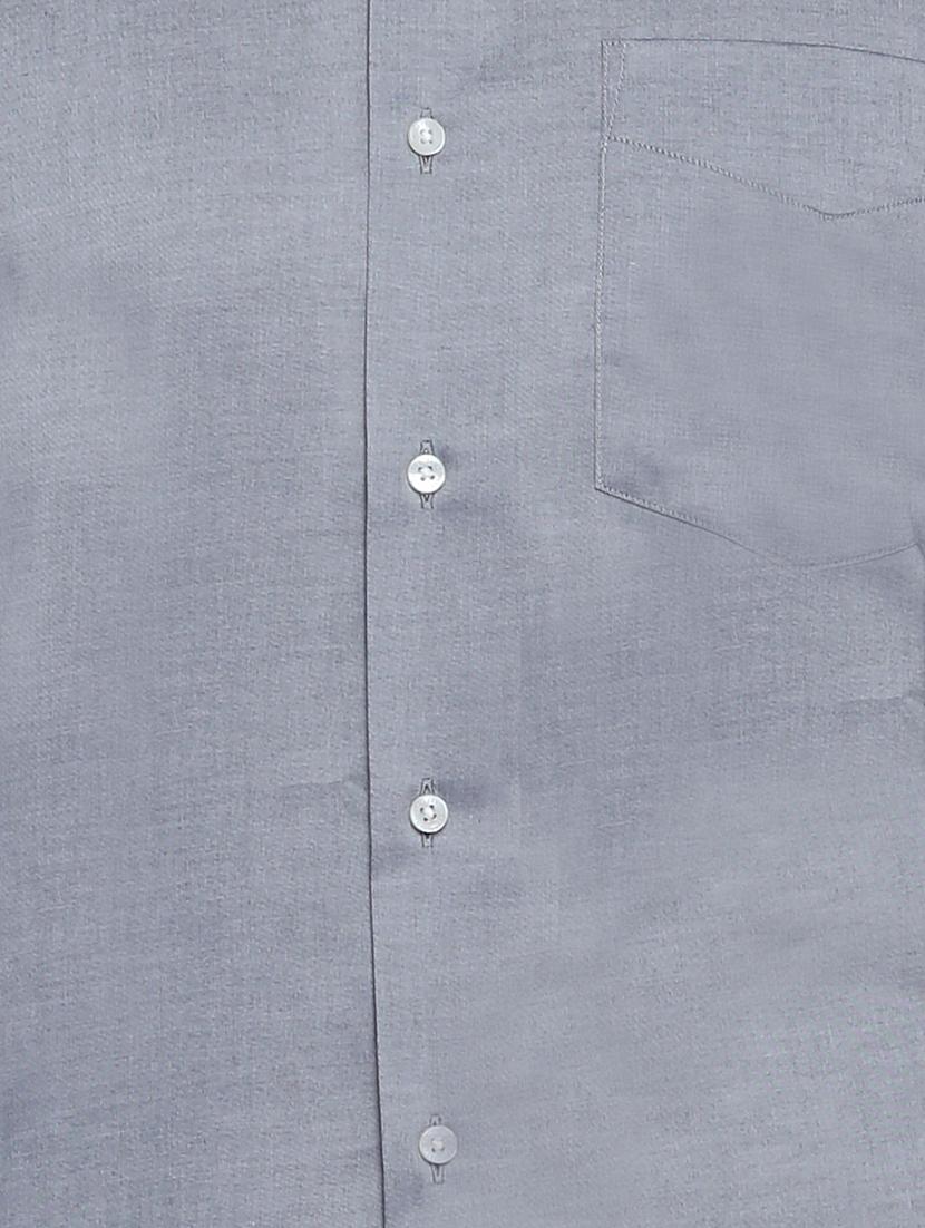 grey cotton formal shirt - 15007132 - Zoom Image - 3