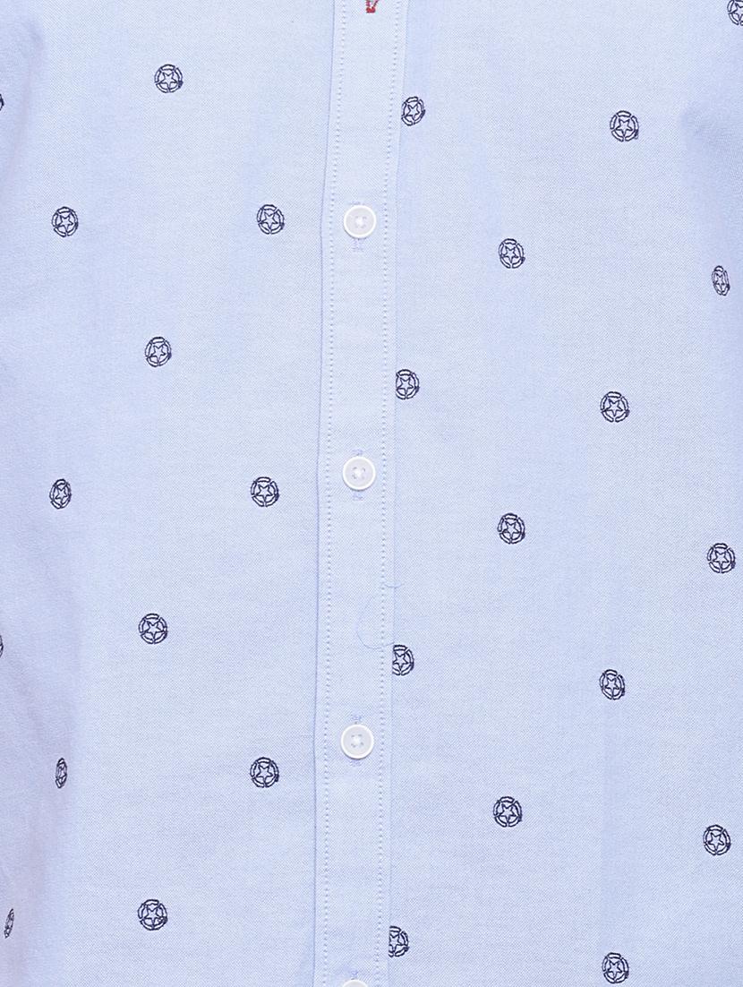 blue cotton casual shirt - 15007207 - Zoom Image - 3