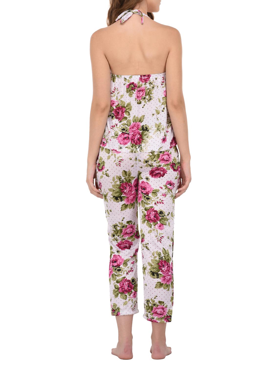 white floral nightwear set - 15007683 - Zoom Image - 3