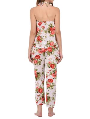 white floral nightwear set - 15007685 - Standard Image - 3