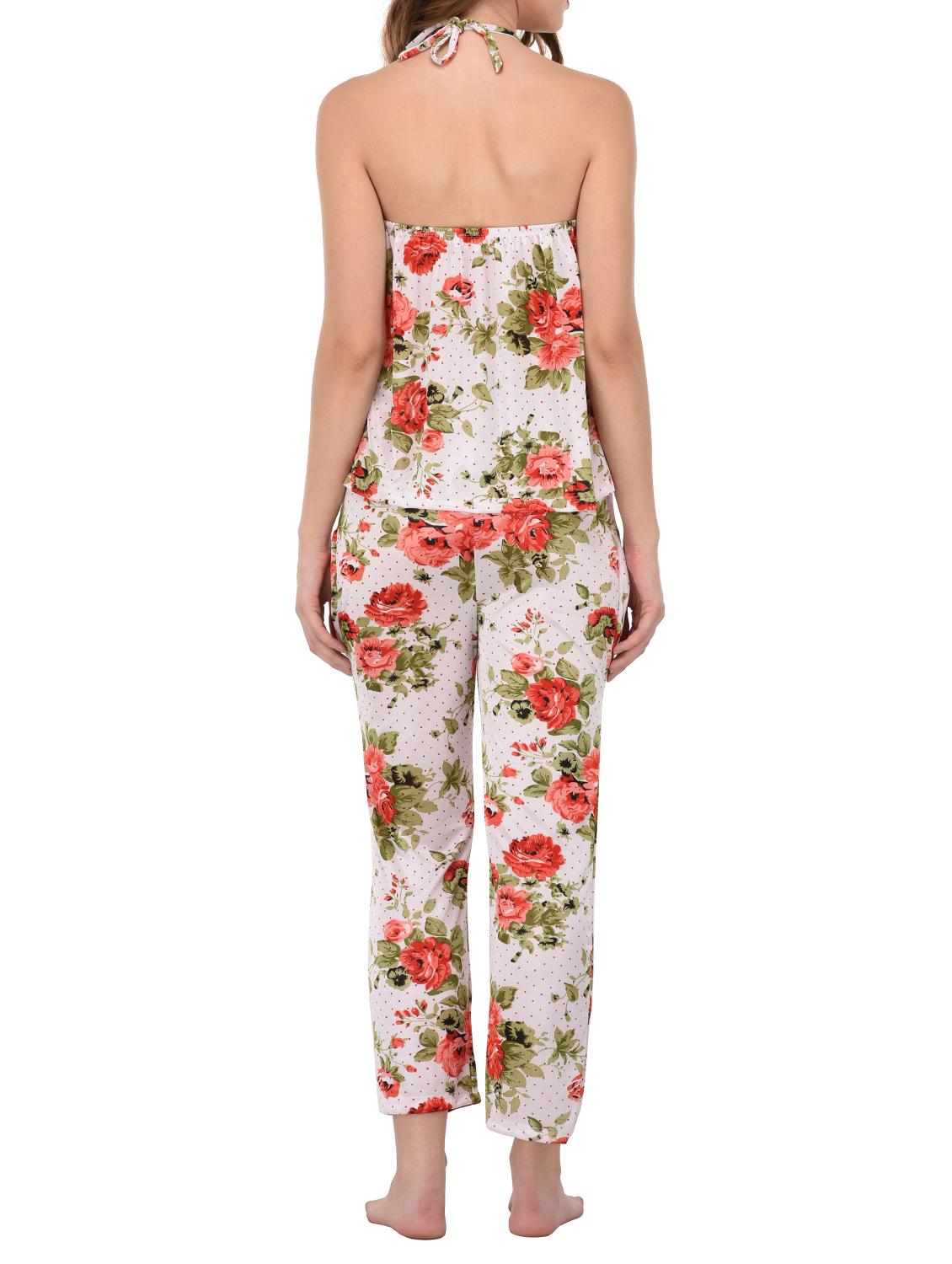 white floral nightwear set - 15007685 - Zoom Image - 3