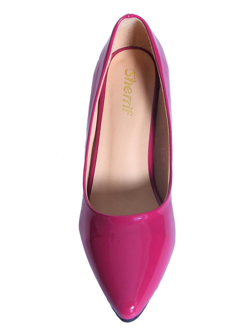 magenta patent leather slip on pumps - 15007927 - Zoom Image - 3
