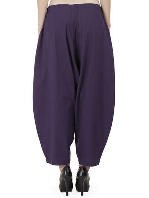 GRASS by Gitika Goyal purple cotton wide leg trouser - 15008111 - Standard Image - 3