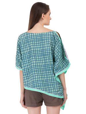 green cotton kaftan - 15008130 - Standard Image - 3