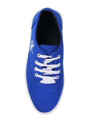 blue Canvas lace up sneaker - 15009882 - Standard Image - 3