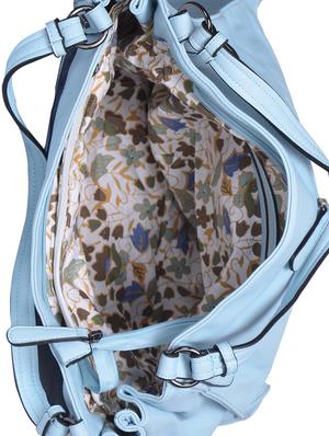 blue leatherette regular handbag - 15009941 - Standard Image - 3