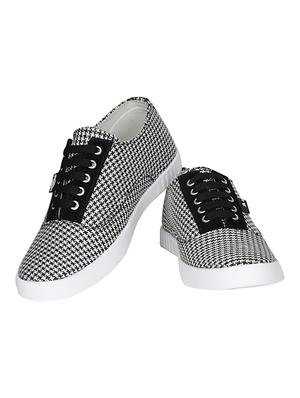 black Fabric lace up sneaker - 15010475 - Standard Image - 3