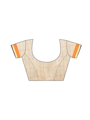 temple bordered art silk saree with blouse - 15010639 - Standard Image - 3