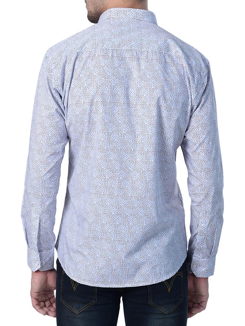 blue cotton casual shirt - 15011569 - Zoom Image - 3