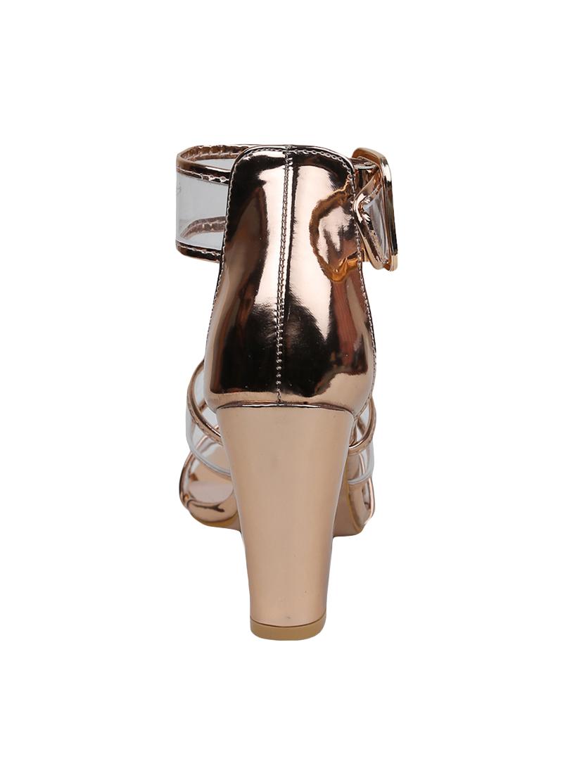 gold pvc closed back sandals - 15011616 - Zoom Image - 3