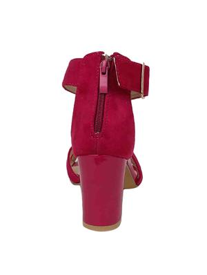 pink suede closed back sandals - 15011627 - Standard Image - 3