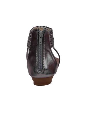 metallic closed back sandal - 15011631 - Standard Image - 3