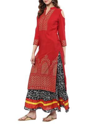 multi crepe combos kurta - 15011644 - Standard Image - 3
