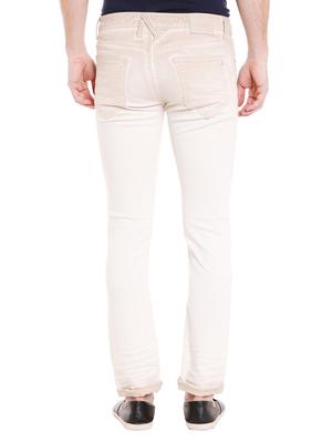 beige cotton plain jeans - 15012291 - Standard Image - 3
