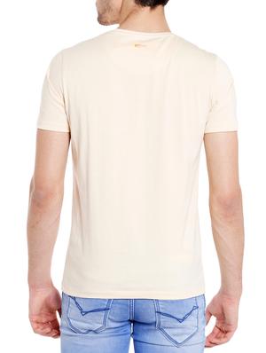 peach cotton chest print tshirt - 15012509 - Standard Image - 3