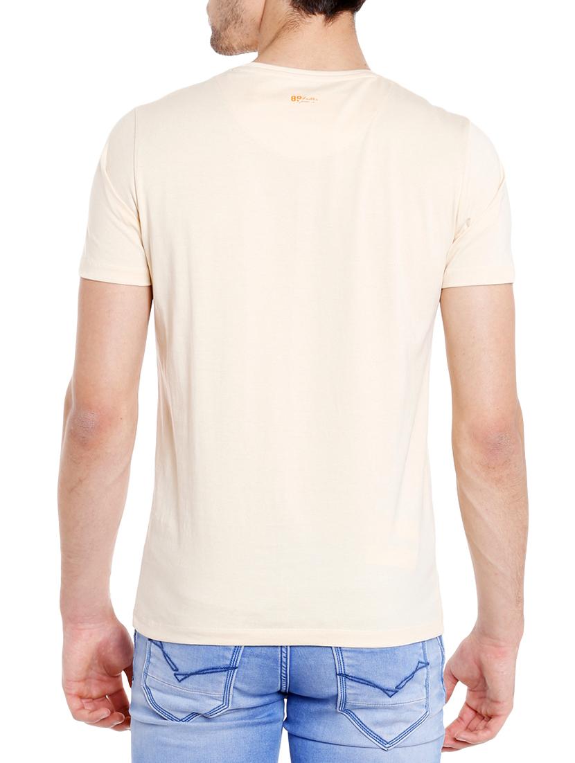 peach cotton chest print tshirt - 15012509 - Zoom Image - 3