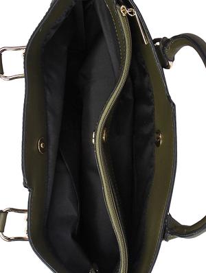 green leatherette regular handbag - 15012592 - Standard Image - 3