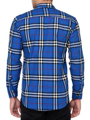 blue cotton casual shirt - 15012917 - Standard Image - 3