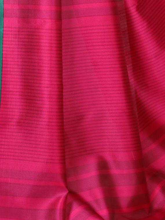 pink tussar silk half & half saree with blouse - 15012982 - Zoom Image - 3