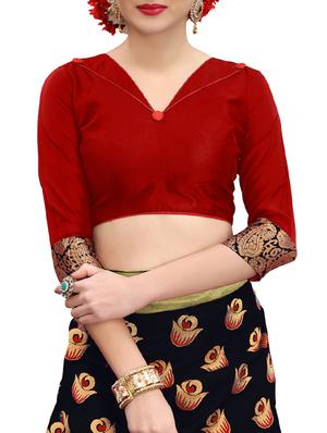 black banarasi silk saree with blouse - 15013165 - Standard Image - 3