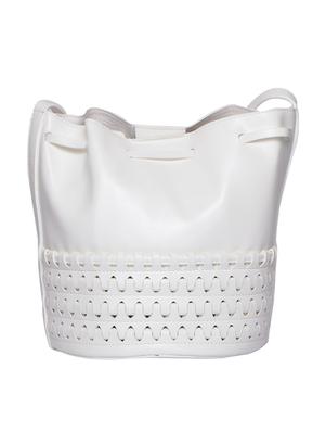 white leatherette handbag - 15013324 - Standard Image - 3