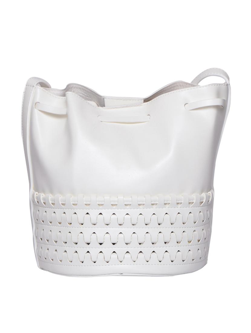 white leatherette handbag - 15013324 - Zoom Image - 3