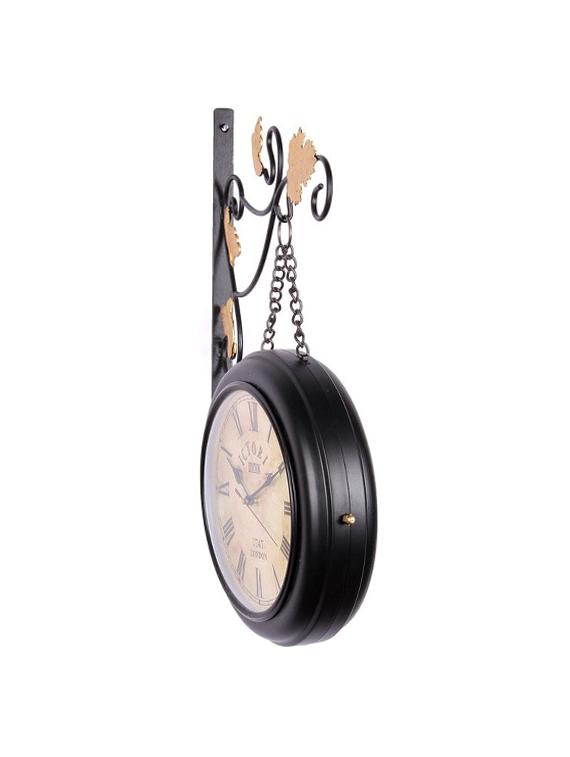 10 Inch Antique Style Metal Wall Clock Station Clock Double Side - 15013634 - Zoom Image - 3