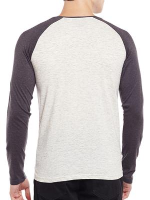 grey cotton raglan tshirt - 15014099 - Standard Image - 3