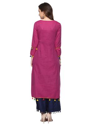 asymmetric lace kurta - 15015119 - Standard Image - 3