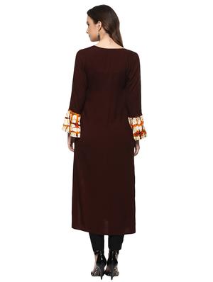Checkered high slit kurta - 15015135 - Standard Image - 3